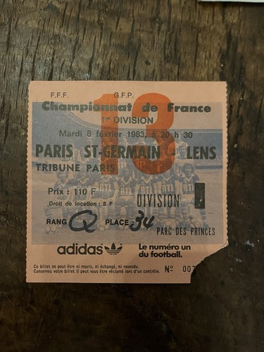 Billet match football psg lens - match,