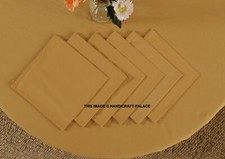 Pure Coton Serviette Doré Solide Uni Dîner Table Décor 45.7cmx45.7cm Tissu Set