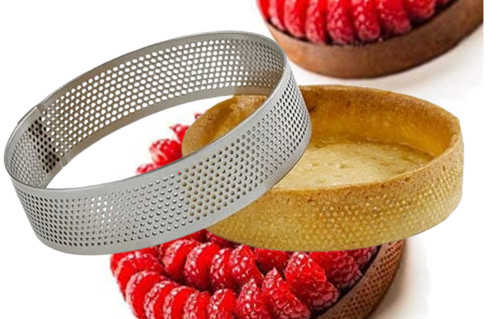 Cadre tarte perforé inox - tarte,