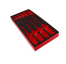 Plateau mousse vide pour module 10 tournevis resistorx (torx) Facom