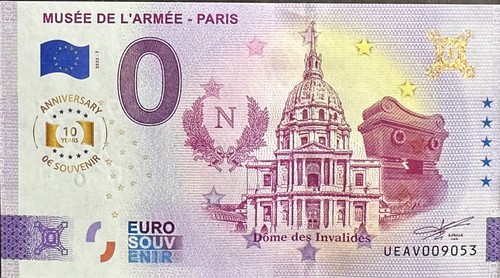 Billet euro musee - euro, l'armee