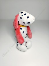 Peluche/Doudou Amy Et Zoé Chien Dalmatien Rose Blanc Pois Bleus 30cm  -  Noukies