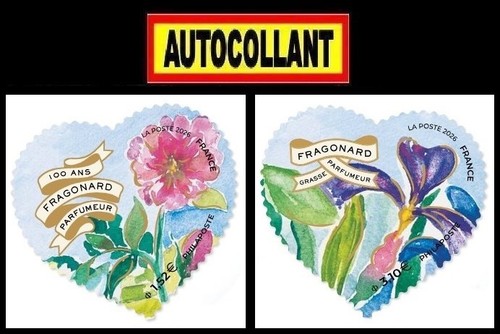 Timbres autocollants cœur - 2,