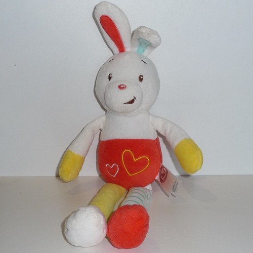 Doudou lapin auchan - -, blanc