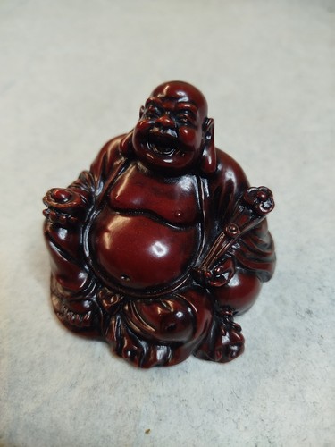 Figurine bouddha rieur en - du,