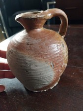 CRUCHE ANCIENNE PICHET GRES DE PUISAYE DEBUT XXemeS HT 15 CM ART POPULAIRE TBE