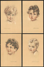 Henri Vincent-Anglade. 4 cartes postales. Enfants #2. Vers 1920