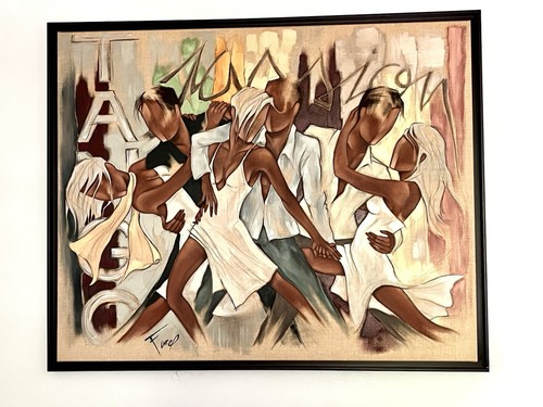Grande huile sur toile - grande,