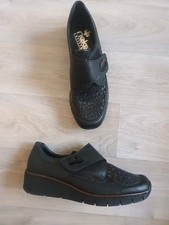 Chaussures Automne 38 RIEKER noir Neuf A Velcro En Cuir Confortable