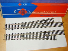 ROCO ( 4506 L ET 4507 R ) 2 AIGUILLAGES LONGS GAUCHE/DROITE RAILS MAILLECHORT HO