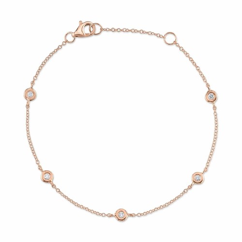 14k rose diamants par the - 14k,
