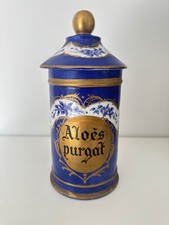 pot à pharmacie, apothicaire, en porcelaine de paris signé MIG