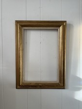 Cadre Ancien Bois Doré Montant Profil Inversé Format 6 P 41x27cm