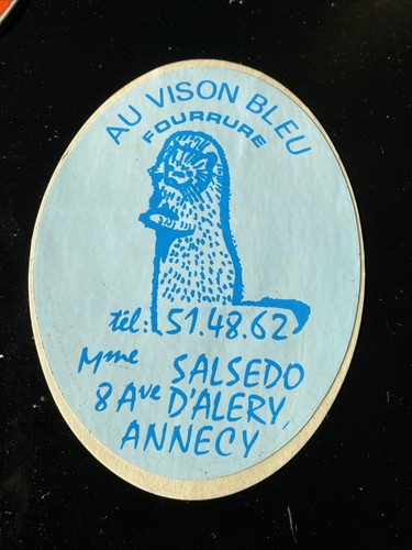 Ancien autocollant vison - au,