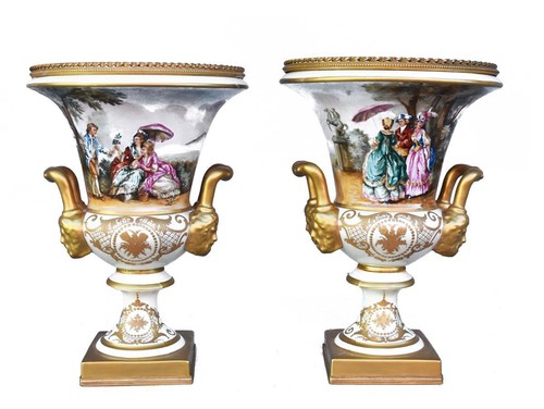 Paire vase médicis en - vase,