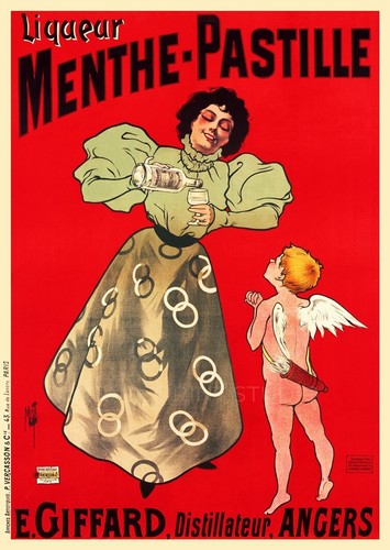 French liqueur menthe - liqueur, pastille