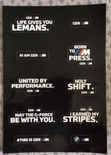 Sticker autocollant Gen-M BMW  24 Heures  du Mans 2025 WEC 24H Le Mans