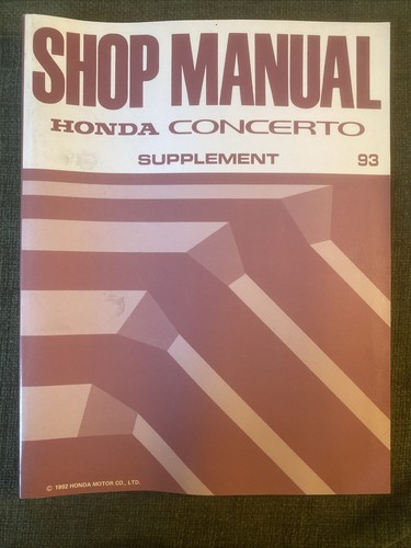 Honda shop manual concerto - honda,