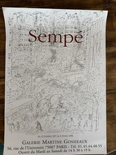 SEMPE.AFFICHE ORIGINALE.GALERIE MARTINE GOSSIEAUX.1997/1998.