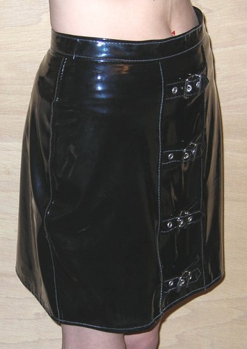 Mini jupe pvc - vinyle, noir