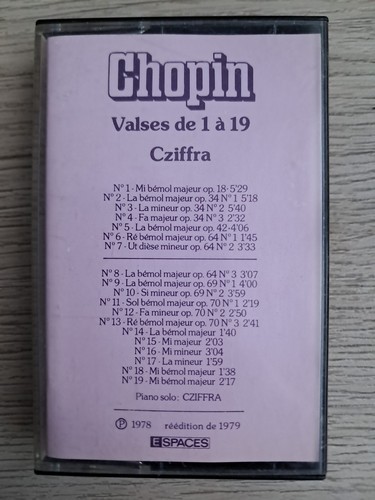 Cassette audio chopin - cassette,