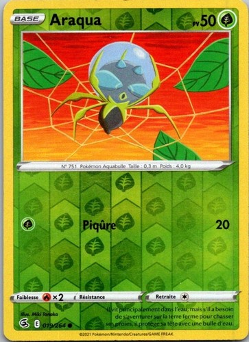 Carte pokémon araqua - pokémon,