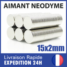 Lot Aimant Neodyme 15x2 mm Disque Rond Fort Puissant Super Magnet 15mm X 2mm