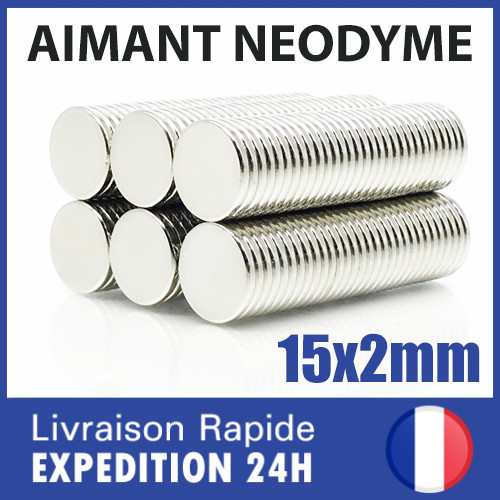 Lot aimant neodyme 15x2 - neodyme, mm