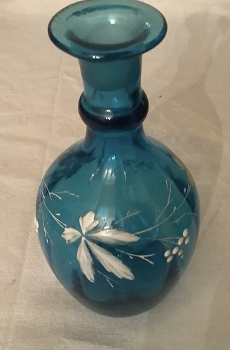 Ancienne carafe verre - , bleu