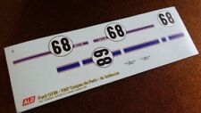1967 COUPES DE PARIS, MONTLHERY #68 FORD GT40 JO SCHLESSER 1:43 DECALS