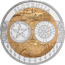 Slovénie, Médaille, L'Europe, Cuivre plaqué argent, STGL