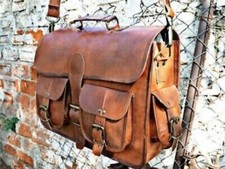 Porte-documents sac cuir A vintage messager épaule homme cartable ordinateur ...