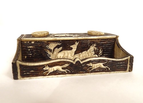 Petit encrier miniature - , os