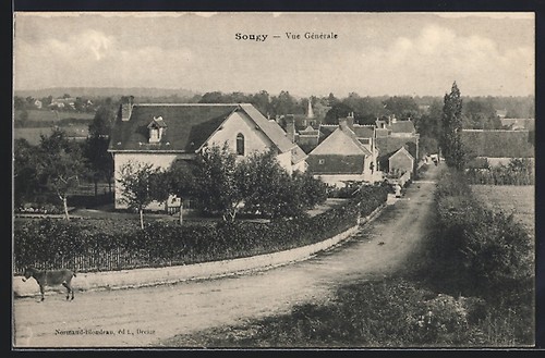 Cpa sougy vue générale avec - sougy,,