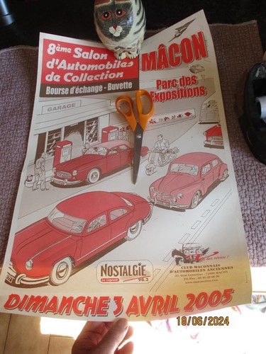 Ancienne affiche automobile - ancienne,