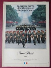 1979 PUB PAUL BOYE UNIFORME EQUIPEMENT ARMEE FRANCAISE DEFILE 14 JUILLET PARA AD