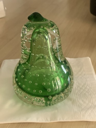 Presse papier poire verre - presse,