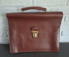Cartable en cuir marron