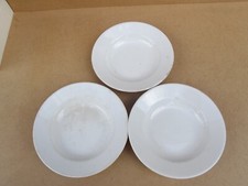 Creil et Montereau 3 Ancienne assiettes creuses en Faience Blanche