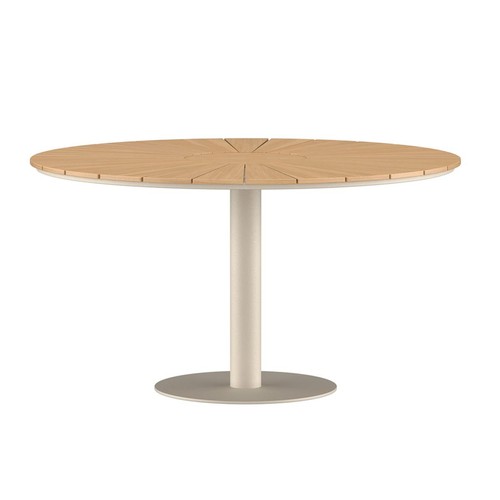 Table jardin ronde teck - table,