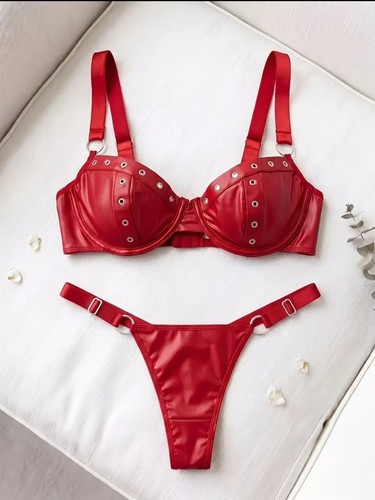 Ensemble lingerie femme rouge