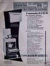 PUBLICITÉ 1950 AUER LA ROSE DES VENTS CUISINIÈRE-BLOC 4 FEUX GAZ - ADVERTISING