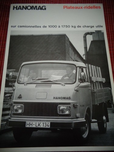 Catalogue hanomag plateaux - catalogue,