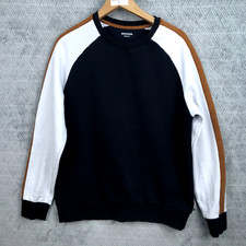 Bonobo Pull homme taille L bleu blanc chaud mens sweat shirt sweatshirt mans