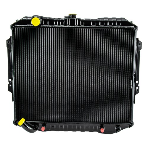 Black aluminum radiator - black,