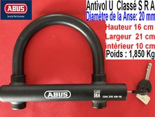 ABUS Puissant Antivol U - 1,850 kg Moto ou Scooter CUH 210 HB-18  Homologué SRA