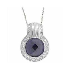 925 Argent Amethyst Cz &