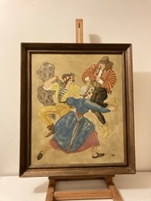 Tableau, personnages peints