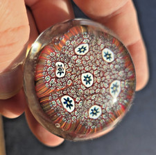 BOULE PRESSE PAPIER SULFURE MILLEFIORI SAINT LOUIS CLICHY ETC...