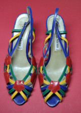 Sandales à talon haut Dames T 37 cuir multicolores